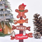 Desktop Wooden Christmas Tree D  cor Christmas Toy Gingerbread Man Ornaments