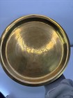 Vintage Brass Ornate Chinese Etched Round Serving Tray Barware Mcm 9 75    14oz