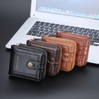 Leather Wallet For Men Large Capacity Bifold Card Case With Zip Coin Pocket