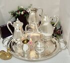 Tea Set Camille Silver Plated I s  Tea   Coffee Service Set With Tray - 6 Pc Set