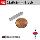 25mm X 5mm X 3mm N52 Super Strong Rare Earth Neodymium Magnet Disc 25x5x3mm