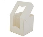  200  In Pack Individual Food Grade Paperboard Cupcakes Box W  Windows 4x 4 X 4 