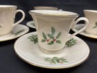 Lenox  holiday   Special    Usa   Set Of 4   Cups   Saucers   3 1 4 