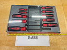 Snap-on Tools Usa New 10pc Red Soft Grip Sae Ball Hex Screwdriver Set Sgab1000br