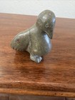 Vintage Inuit Soapstone Bird Carving Signed 4    Tall