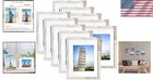 Picture Frame Set Of 10 8x10 Wall Mount Or Tabletop Rustic White Decor