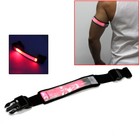 Maximalpower Red Led Light Reflective White Arm leg Band Running Jogging Walking