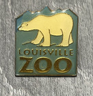 Vtg Louisville Zoo Kentucky Polar Bear Souvenir Lapel Pin Gold Tone Enamel
