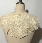 Brussels Duchesse Bobbin Lace Women s Cape Collar Pinwheels Late 1800 s Antique