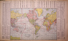 Antique 1918 Map Of The World With International Date Line By George Cram