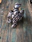 Vintage Sterling Silver Taxco Mexican Repousse Hinged Bypass Bracelet
