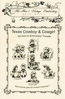 Texas Cowboy   Cowgirl Tea Towels Hot Iron Transfers Mamaw s Vintage Embroidery