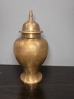 Vintage Brass With Lid Temple Urn Vase Ginger Jar 9  India
