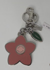 Coach 91481 Flat Wildflower Bag Charm Key Chain Rose Pink