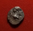 Calabria  Tarentum  Circa 325-280 Bc  Diobol Head Of Athena Herakles Nemean Lion