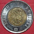Canada  2017 Toonie  Two  2 Dollars  Elizabeth Ii    Northern Lights   28mm