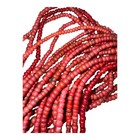 Antique 8-strand Red White Hearts Venetian African Trade Beads