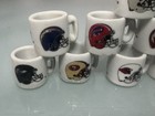 Nfl Football Vintage Mini Miniature Ceramic Coffee Mugs Team Logo Cups-lot Of 10