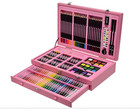145 Piece Deluxe Art Set Wooden Art Box   Drawing Kit With Crayons Oil Pastels  