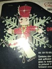 Vtg Edna Looney Felt  Christmas Tree Ornament Kit Toy Soldier Marching  Nos