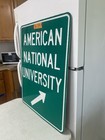 Road Street Sign Danville American National University 24 x30   8-34