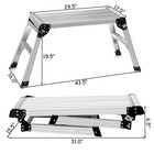 5hd En131 Folding  Aluminum Platform Drywall Step Up Work Bench Stool Ladder