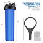 Simpure 20 Inch Big Blue Whole House Water Filter Housing 20  X 4 5  For Home Rv