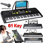 61 Key Electronic Keyboard Piano Portable Digital Organ Lighted Key Microphone