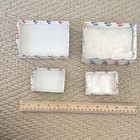 Vintage 1990s Hess   s Department Store Paper Jewelry Gift Boxes  Multicolor white