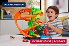 Hot Wheels Toy Car Track Set  City T-rex Blaze Battle Playset   1 64 Scale Die-c