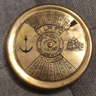Antique Nautical Perpetual Calendar 1956-2067 In Brass Military Nautical Vintage