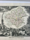 Circa 1852 Levasseur Map Of The Department De La Loire Inf  France  Hand Colored