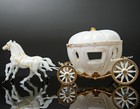 Princess Quinceanera Wedding Cinderella Horse Carriage Cake Topper Decoration