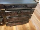 Vintage Fisher Tad-9315 Boombox Stereo Am fm Radio Dual Cassette Player Works