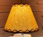 Rustic Oiled Kraft Laced Clip-on Lamp Shade - 9 
