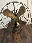 16  Antique Fan Ge Brass Blades General Electric Oscillating Cast Iron