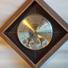 Vintage Airguide Weather Station Barometer Thermometer Hygrometer Wood Brown Usa