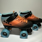 Riedell Dash Roller Skates Aqua orange  Size 5
