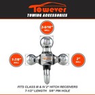 Trailer Hitch Tri Ball Mount Hook 3 Towing Hitch 2   Receiver Hollow Shank Tow