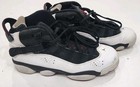 Air Jordan 6 Rings Bg Youth Shoes Size 7y Black White Red 323419-012