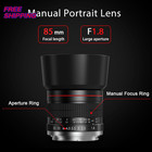 85mm F1 8 Ef Portrait Lens Mf For Canon Eos Rebel T8i T7i T7 Sl3 Sl2 90d 80d 6d