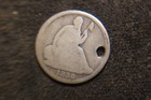 1838-o Holed Vg Seated Liberty Half Dime Nice Rims Mass