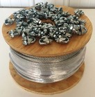 Aircraft Steel Cable Wire Rope 500  1 4  7x19 Galvanized Cable With Cable Clamps