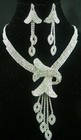  New  Royal Austrian Rhinestone Crystal  Necklace Earring Set  Bridal Prom  W223