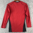 Nike Pro Combat Shirt Mens L Red Black Dri-fit Compression Hyper Warm Light