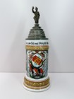 Antique Regimental Military German 121st Infantry Beer Stein Bavarian Ww1  flaw 