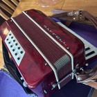 Vintage Accordiana  made In Italy  Red Great Condition -saffell With Horner Case