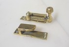 Large Victorian Brass Sash Window Latch Lock Fastener Catch Old Antique Georgian