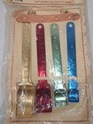 Vintage Retro Anodized Texture Multicolor Aluminum Measuring Spoon Set   Hanger 