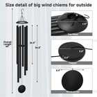 66  Extra Large Wind Chimes For Outside Deep Tone  6 Thick And Bold Aluminum Tub